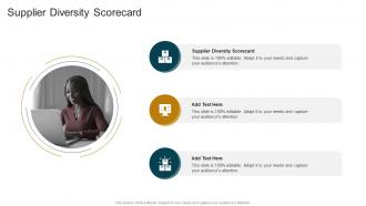 Supplier Diversity Scorecard In Powerpoint And Google Slides Cpb