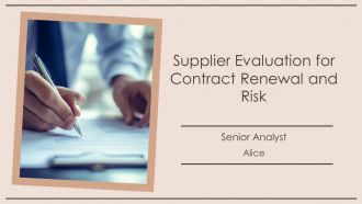Supplier Evaluation For Contract Renewal And Risk PPT Outline AT