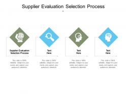Supplier evaluation selection process ppt powerpoint presentation template cpb