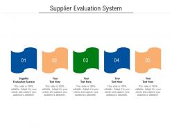 Supplier evaluation system ppt powerpoint presentation professional outfit cpb