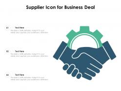 Supplier Icon For Business Deal