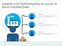 Supplier icon optimizing key accounts to boost industrial sales