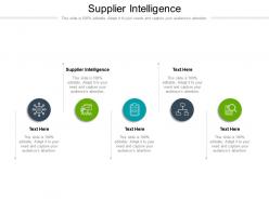 Supplier intelligence ppt powerpoint presentation model templates cpb
