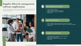 Supplier Lifecycle Management Software Implications