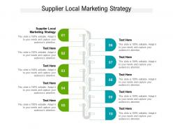 Supplier local marketing strategy ppt powerpoint presentation portfolio background designs cpb