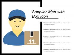 Supplier man with box icon
