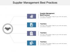 Supplier management best practices ppt powerpoint presentation ideas portrait cpb