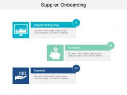 Supplier onboarding ppt powerpoint presentation infographics elements cpb