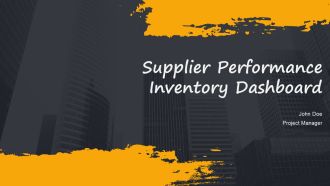 Supplier Performance Inventory Dashboard PPT Template AT