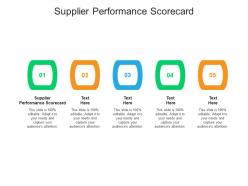 Supplier performance scorecard ppt powerpoint presentation gallery visual aids cpb