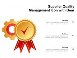 Supplier Quality Management Icon With Gear