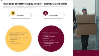 Supplier Quality Management Introduction To Effective Quality Strategy Overview And Key Strategy SS V