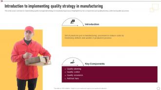 Supplier Quality Management Introduction To Implementing Quality Strategy In Strategy SS V
