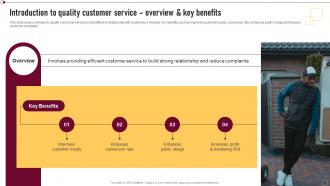 Supplier Quality Management Introduction To Quality Customer Service Overview And Key Strategy SS V