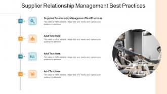 Supplier Relationship Management Best Practices In Powerpoint And Google Slides Cpb