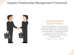 Supplier relationship management framework powerpoint slide background designs