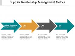 Supplier relationship management metrics ppt powerpoint presentation icon background designs cpb