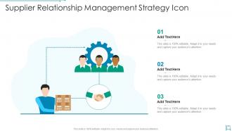 Supplier relationship management strategy icon