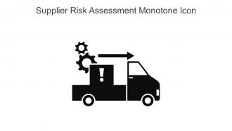 Supplier Risk Assessment Monotone Icon In Powerpoint Pptx Png And Editable Eps Format