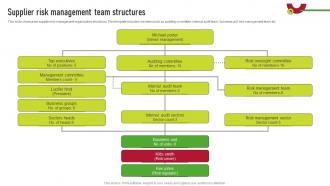 Supplier Risk Management Team Structures Supplier Risk Management