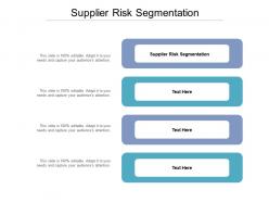 Supplier risk segmentation ppt powerpoint presentation layouts graphics example cpb
