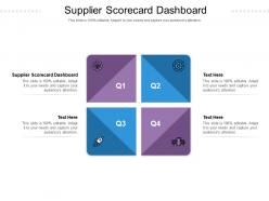 Supplier scorecard dashboard ppt powerpoint presentation model slide portrait cpb