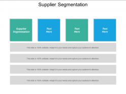 Supplier segmentation ppt powerpoint presentation ideas backgrounds cpb