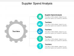 Supplier spend analysis ppt powerpoint presentation model introduction cpb
