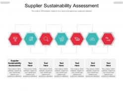Supplier sustainability assessment ppt powerpoint presentation infographics layout cpb