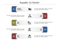 Supplier vs vendor ppt powerpoint presentation layouts backgrounds cpb