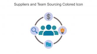 Suppliers And Team Sourcing Colored Icon In Powerpoint Pptx Png And Editable Eps Format