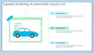 Suppliers Shortlisting Of Automobile Industry Icon
