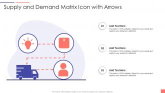 Supply And Demand Matrix Icon With Arrows