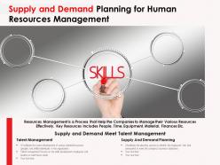 Supply and demand planning for human resources management