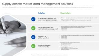 Supply Centric Master Data Management Solutions Data Management And Integration