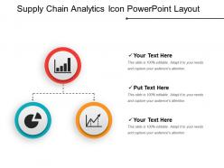 Supply chain analytics icon powerpoint layout