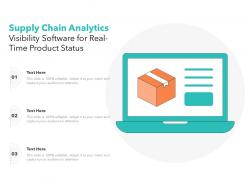 Supply chain analytics visibility software for real time product status