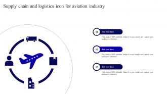 Supply Chain And Logistics Icon For Aviation Industry