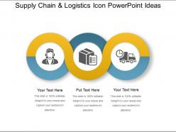 Supply chain and logistics icon powerpoint ideas