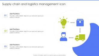 Supply Chain And Logistics Management Icon