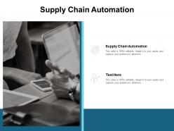 Supply chain automation ppt powerpoint presentation file ideas cpb