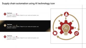 Supply Chain Automation Using Ai Technology Icon