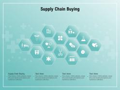 Supply chain buying ppt powerpoint presentation summary influencers