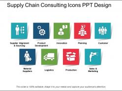 Supply chain consulting icons ppt design