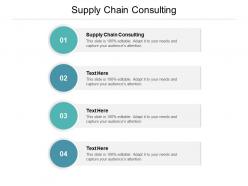 Supply chain consulting ppt powerpoint presentation infographics layout ideas cpb