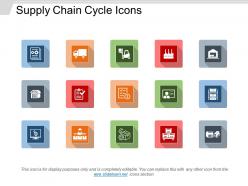 Supply chain cycle icons powerpoint slide design templates