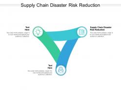 Supply chain disaster risk reduction ppt powerpoint presentation infographic template file cpb