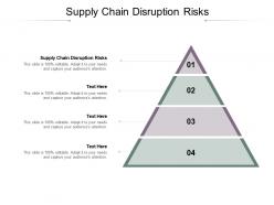 Supply chain disruption risks ppt powerpoint presentation summary graphics cpb