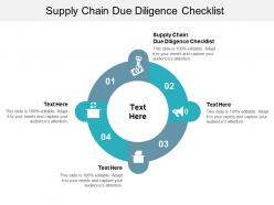 Supply chain due diligence checklist ppt powerpoint presentation portfolio format ideas cpb