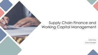 Supply Chain Finance And Working Capital Management PPT PowerPoint AT